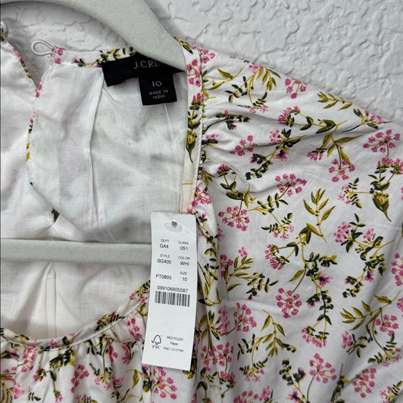 NWT J. Crew Eden Cotton Poplin Side Cut Out Meadow Florals Midi Dress Size 10 - Picture 4 of 7